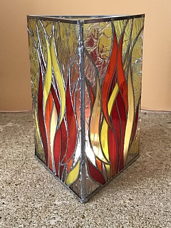 Lampe feu tiffany