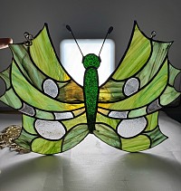 Papillon suspendue à une fenêtre